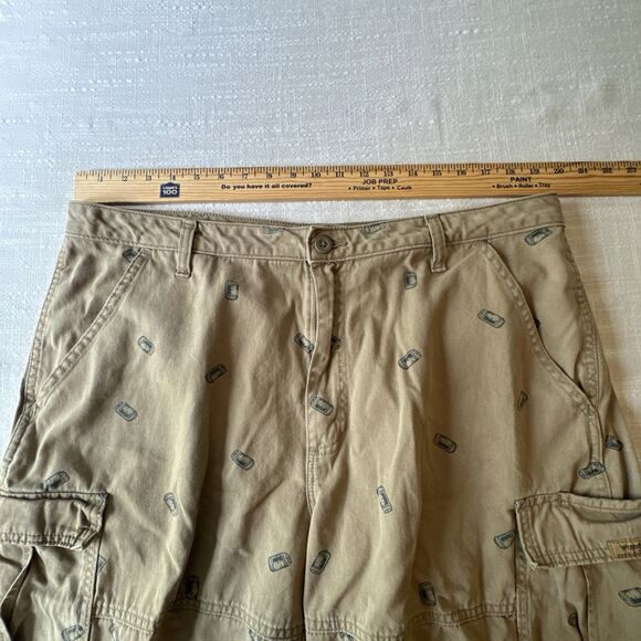 WRANGLER Cargo Shorts Men's 38 Relaxed Fit All Over Beer Can Print Camping BBQ - Picture 6 of 12